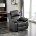 Caberryne Leather Recliner Chair for Living Room Furniture Set,Black Leather Reclining Couch for Small Space/Rv, Wall Hugger Single Recliner/Home Theater Chairs for House/Office(Chair)