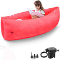 Toggloo Sensory Chair for Kids, 60" Inflatable Peapod for Children, Peapod Canoe, ADHD Sensory Pea Pod - Sensory pod for Autistic Children, Includes Electric Air Pump-Red