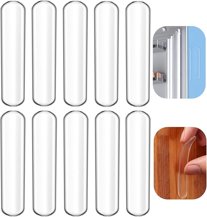 EBUKTUK 10pcs,Wall Bumpers,Door Stoppers,Furniture Bumper,Silencing pad,Anti collision pad,Using for Refrigerator door,Entrance doors,Cabinet doors,Toilet covers,Table corners(M, 6.3*1cm(2.48*0.39in)
