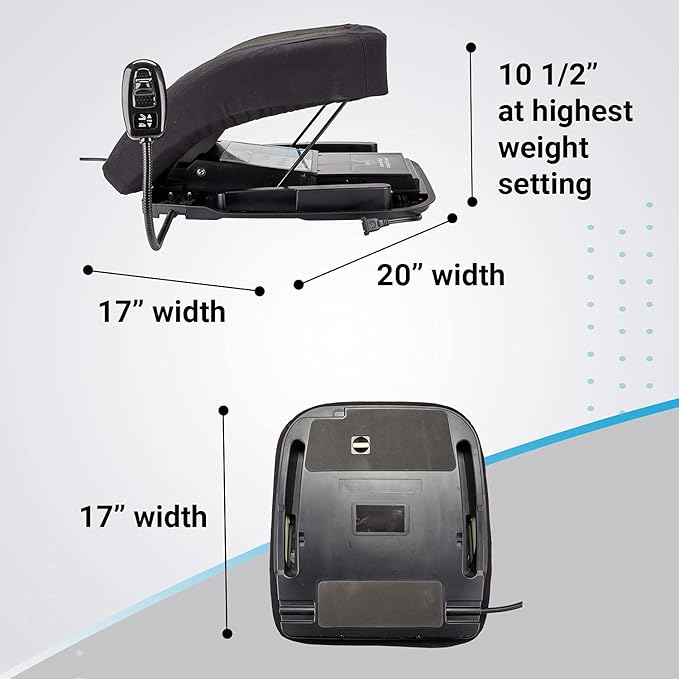 Premium Electric Lifting Cushion v2 by SeatBoost. Powerful Motor to Assist in Standing - Chair Lift Device – Easy Setup, Simple to Use - Power Seat for 100% Sit-to-Stand Lift Supports up to 240 lbs