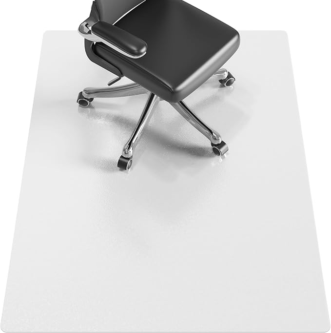 Chair Mat for Hard Floors, tixpol 36" x 36" Office Chair Mat for Hardwood Floor, 0.08" Thicker Non-Slip Hard Floor Protector Desk Mat for Home, Vinyl Floor Mat for Kids & Pets - Not for Carpet (Clear)