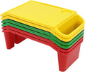 6 Pcs Kids Lap Desk Tray Set for Writing & Eating, Portable Lightweight Desks with Side Pockets for Home, School, Classroom, and Travel Use