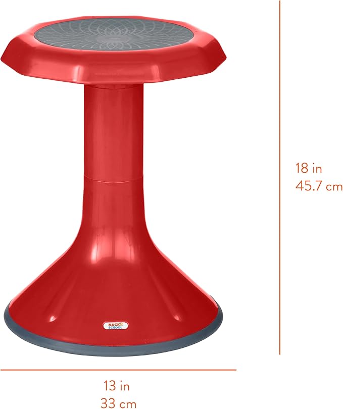 Wobble Stool, 18", Flexible Seating, Red