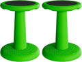 Gpack-pro Kids Wobble Stool 2-Pack – Improves Focus Attention – Non-Slip Base - Wiggle Chair Active Flexible Seating for Preschool Kindergarten Elementary School 17.7-Inch High (Green)
