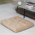 Velvet Floor Pillow, Square Large Pillows Seating for Adults, Beige Tufted Cushions for Meditation, Yoga, Tatami, Living Room, Chair Booster, Machine-Washable & Dryer-Safe, Beige, 22x22 Inch