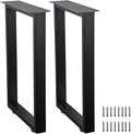 ALLCOS 24 Inch Metal Coffee Table Legs Desk Legs for Furniture, Nightstand, End Table, Side Table, Desk, Black, Set of 2