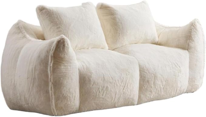 KEIKI Giant Bean Bag Couch for Adults, Oversized Loveseat, 2 Seater Fireside Chair, Comfy Lazy Floor Sofa, Cozy Reading Chair with Pillows for Living Room, Bedroom, No Assembly Required