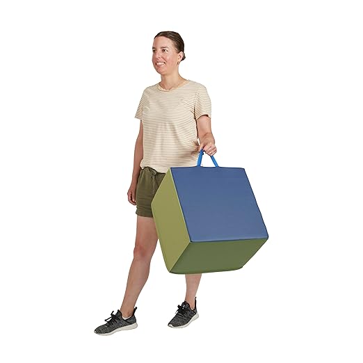 ECR4Kids SoftZone Adult Cozy Cube, Flexible Seating, Earthtone
