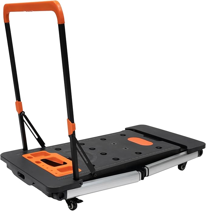 YIYIBYUS Multifunctional Folding Work Table, 7-in-1 Work Benches for Garage, as Portable Workbench, Sawhorse, Scaffold, Platform, Car Creeper, Dolly and Hand Truck, with 4 Wheels