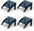 GREENVINES Adirondack-Ottoman | Set of 4 | HDPE Plastic | Outdoor Footrest | All Weather | Foot Rest | Foot Stool | Blue | for Adirondack Chair | for Patio Backyard Pool