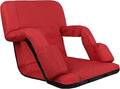 Anmiro Stadium Seats with Back Support Bleacher Chairs with Back and Extra Wide Cushion Thick Padded Bleacher Portable Reclining Seats for Football, Baseball and Basketball (Red, Small)
