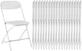 Sweetcrispy Folding Chair 20 Pack, Plastic Foldable Chairs with 330-Pound Capacity, Sturdy Metal Portable Chair, Easy to Use and Store, Outdoor and Indoor, for Home, Office, Party, Comfy, White