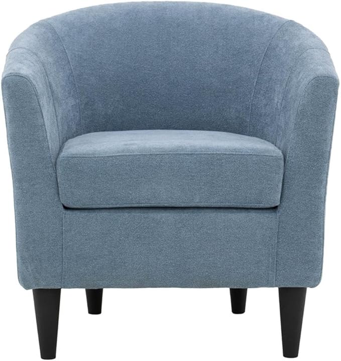 Pemberly Row 17.5" Polyester Fabric Club Chair in Light Blue