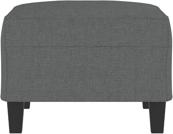 Footstool Dark Grey Polyester Compact Footrest Rectangular,Foot Rests-349348