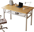Mrsanmu Small Folding Desk No Assembly,31.5 Inch Folding Computer Desk Small Foldable Table for Home Office.