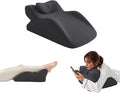 Leg Elevating Wedge Cushion Pillow for After Surgery, Blood Circulation, Leg Swelling Pain Relief, with New Face Down Prone Position for Reading (Dark Grey)