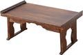Japanese Floor Table, Small Coffee & Tea Table, Altar for Meditation, Low Table for Sitting on Floor, Wood Bed Tray With Foldable Legs, Laptop Desk