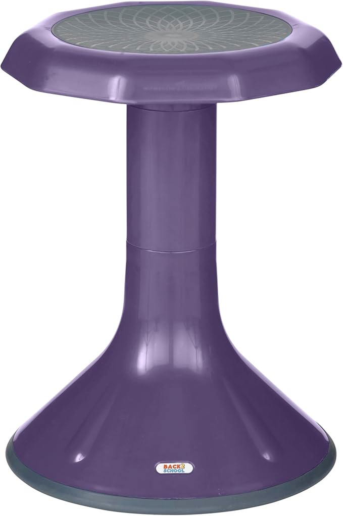 Wobble Stool, 18", Flexible Seating, Eggplant