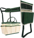 CNHZ FLOURISH Garden Kneeler and Seat Heavy Duty - Foldable Kneeling Stool with Large Tool Pouch & Storage Bag, Space-Saving, Ideal Gift for Gardeners, Seniors & Parents
