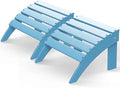 GREENVINES Adirondack-Ottoman | Set of 2 | HDPE Plastic | Outdoor Footrest | All Weather | Foot Rest | Foot Stool | Arctic | for Adirondack Chair | for Patio Backyard Pool