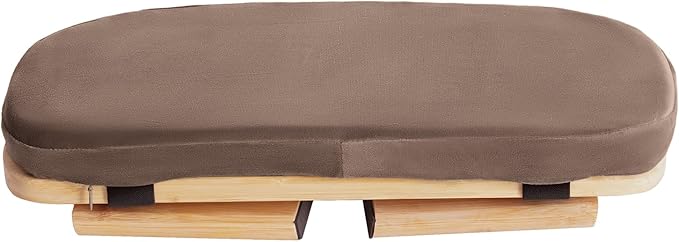 LYNICESHOP Meditation Bench,Foldable and Ergonomic Meditation Stool for Yoga and Prayer, Portable Kneeling Bench with Cushion,Comfortable Seiza and Cross-Legged Sitting (Coffee/Gray/Green) (Coffee)