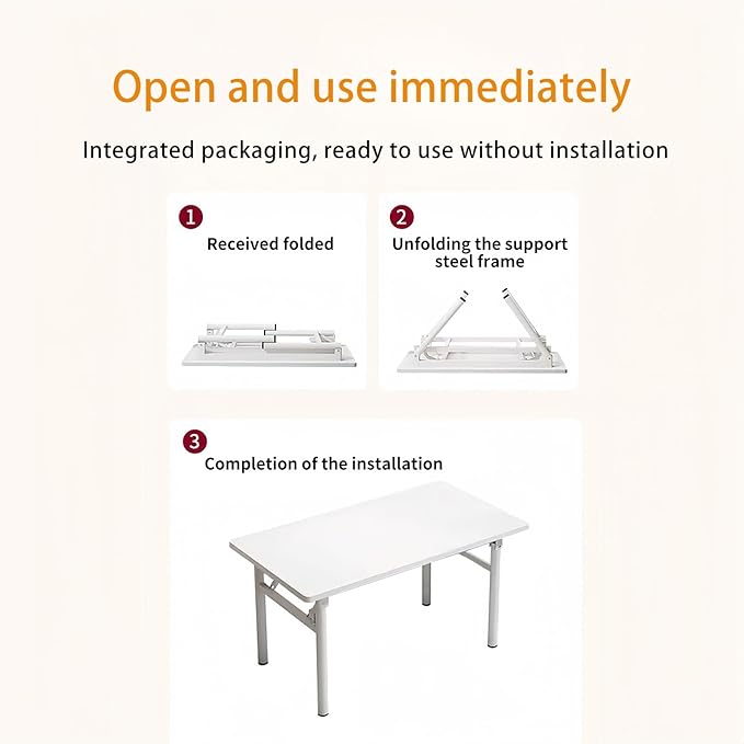 Small Folding Desk No Assembly,31.5 Inch Folding Computer Desk Small Foldable Table for Home Office.