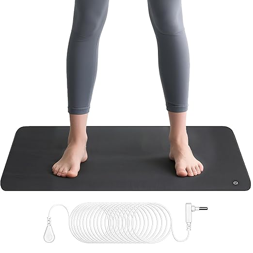 BESTING Grounding Mat for Feet, Waterproof & Stain-Resistant, Stress Relief & Wellness Earthing Mat for Better Sleep, Yoga, Office, Living Room (24'' x 35'')