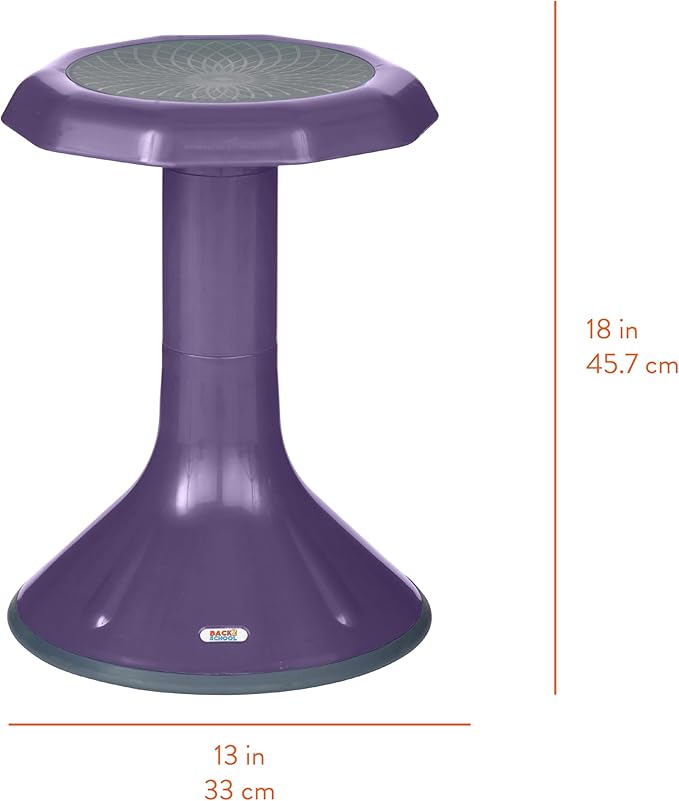 Wobble Stool, 18", Flexible Seating, Eggplant