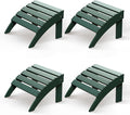 GREENVINES Adirondack-Ottoman | Set of 4 | HDPE Plastic | Outdoor Footrest | All Weather | Foot Rest | Foot Stool | Forest | for Adirondack Chair | for Patio Backyard Pool