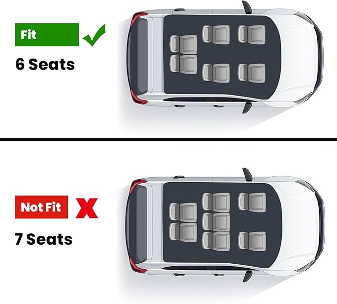LASFIT Floor Mats Fit for Mercedes Benz GLS 450/580 / 63 AMG 2026 2025 2024 2023 2022 2021 2020 (Only Fit 6 Seats), All Weather TPE Floor Liners for Mercedes GLS 2020-2026, 1st & 2nd & 3rd Row Set