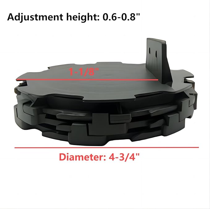 28Pack Adjustable Deck Support Pedestal Deck Foundation Base Support for Floating Deck Platform Deck Floor Height Adjustment Raising from 0.6" to 0.8 ", Black