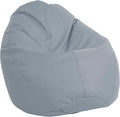 FDP SoftScape Dew Drop Bean Bag Chair with Supportive High-Back Design, For Kids, Teens and Adults, Alternative Seating for Dorms, Schools, Libraries, Daycares or Home - Gray