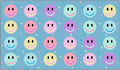 Booooom Jackson 7'6''x13' Pastel Smileys Classroom Rug for Kids Room Seating Décor - Thick Nylon Large Preschool Carpet Daycare Rug for Teaching & Playroom, Non-Slip &No Triping,20X Stain Resistance
