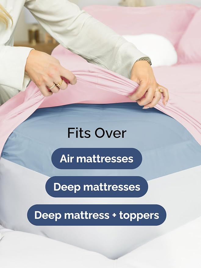 Extra Deep Pocket Twin XL Sheets - 3 Piece Breathable & Cooling Bed Sheets - Hotel Luxury Bed Sheet Set - Soft, Wrinkle Free & Comfy - Easily Fits Extra Deep Mattresses - Lavender Pink Sheets Set