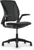 Humanscale World LM Task Chair, Black Frame, Autumn 0191 Seat and Black Catena Mesh Backrest, Soft Casters