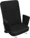 TOPSKY Stadium Seat with High Back Support, 26.2”Height, 19.1”Width (Seat 17.7”), Wide Bleacher Seats with 2 Hook, Picnic Seat，XY-CR-693-W43H (2 Pack)