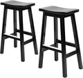 PayLessHere Bar Stools Set of 2, Saddle Stools 30 Inch Heigh, Bar Chairs Seat with Footrests and Industrial, Kitchen Counter Stools for Restaurant, Bistro Bar and Home Dining