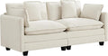 UMBFUN 2-Seater Cloud Couch, Oversized Comfy Modular Sectional Sofa with Deep Seat Cushions, Chenille Loveseat for Living Room, Apartment & Small Spaces, Beige