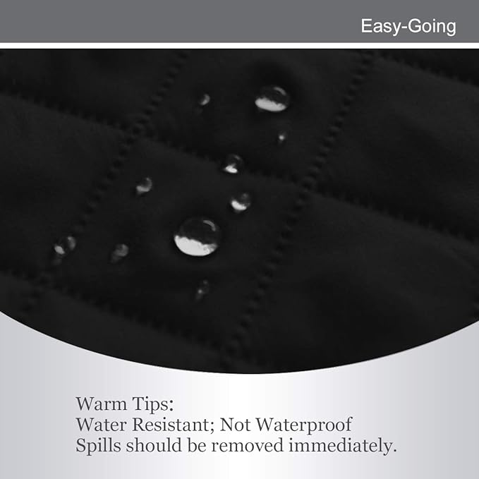Easy-Going 4 Seater Sofa Slipcover Reversible Sofa Cover Water Resistant Couch Cover with Foam Sticks Elastic Straps Furniture Protector for Pets Children Dog Cat (XX-Large, Black/Black)