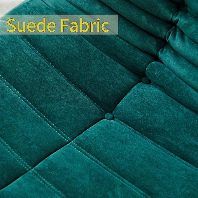 Fireside Chair, Lazy Floor Sofa Couch, Corner Bean Bag Chair, Corner Chair Sofa,Bean Bag Chair for Living Room Bedroom Salon Office Apartment or Gaming Venue (Green)