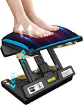 Foldable Foot Rest, Computer Foot Rest Under Desk, 12Modes Adjustable Ergonomic for Office, Loading Capacity 80 pounds, Removable Soft Cloth Pad, Yellow