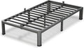 VIPSHOW 10 Inch Twin Size Bed Frame, 3500Lbs Heavy Duty Metal Platform with Round Corner Legs Mattress Slide Stopper, Steel Slat Support No Box Spring Needed, Noise Free, Non-Slip, Easy Assembly