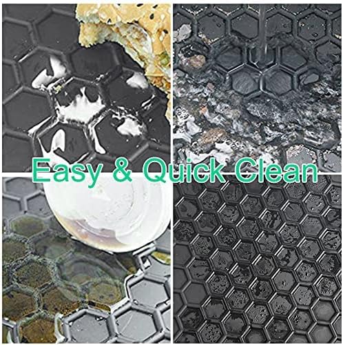 Car Floor Mats Custom Fit for Volkswagen VW Atlas 2018-2025 with 2nd Row Bucket Seats Black Rubber Auto Liner Mats All Weather Protection Heavy Duty Odorless