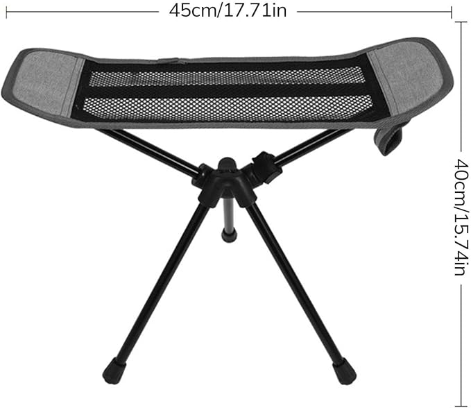 Folding Foot Rest Travel, Leg Rest Bracket Stool, Antislip Feet Compact Aluminum Foldable Camping Chair Footrest for Outoor