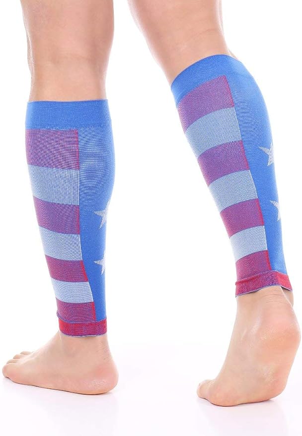 Doc Miller Compression Calf Sleeve for Men & Women – 20-30mmHg Graduated Support for Running, Shin Splints, Calf Strain – Knee High, Small to 6XL Plus Size