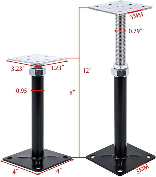 2-Pack Lift Supports,Adjust Supports,Level Supports,Floor Jacks,Floor Straightener,Adjustable House Jack for The Floor,Post 8" to 12"