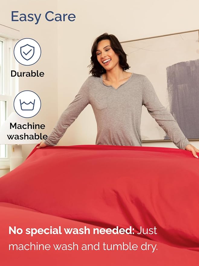 Extra Deep Pocket Twin Sheets - 3 Piece Breathable & Cooling Bed Sheets - Hotel Luxury Bed Sheet Set - Soft, Wrinkle Free & Comfy - Easily Fits Extra Deep Mattresses - Deep Pocket Red Sheets Set