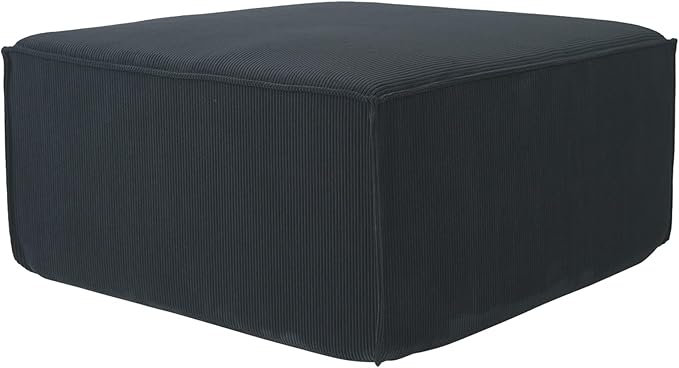 JACH Sofa Ottoman Module, Minimalist Comfy Breathable Ottoman Footstool Paired with Sofa Couch for Living Room, Apartment, Black