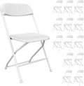 14 Pack White Folding Chairs, Portable Party Chairs, Plastic Folding Chair,Stackable Commercial Seats with Steel Frame for Office Wedding Party Patio Dinning Events, 350lbs Capacity