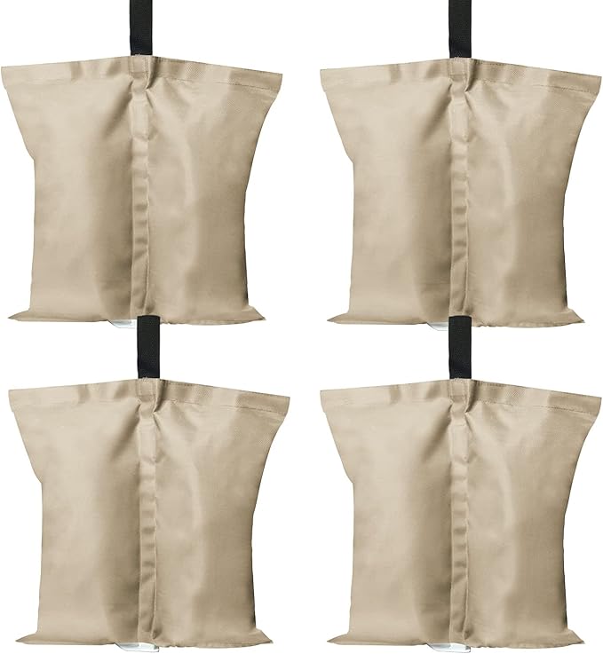 ABCCANOPY Canopy Weights 120 LBS Tent Sand Bags,4pcs-Pack (Beige)